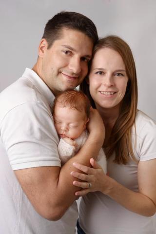 Baby with parents photography